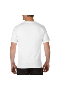 Gildan Mens Premium Cotton V Neck Short Sleeve T-Shirt (White)