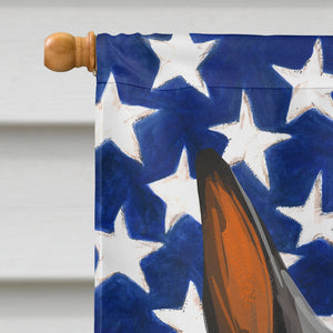 28 x 40 in. Polyester Toy Manchester Terrier American Flag Flag Canvas House Size 2-Sided Heavyweight