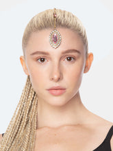 Load image into Gallery viewer, Pink Rhinestone Hair Jewel with Bobby Pin