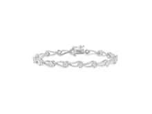 Load image into Gallery viewer, Sterling Silver Rose Cut Diamond Fashion Tennis Bracelet