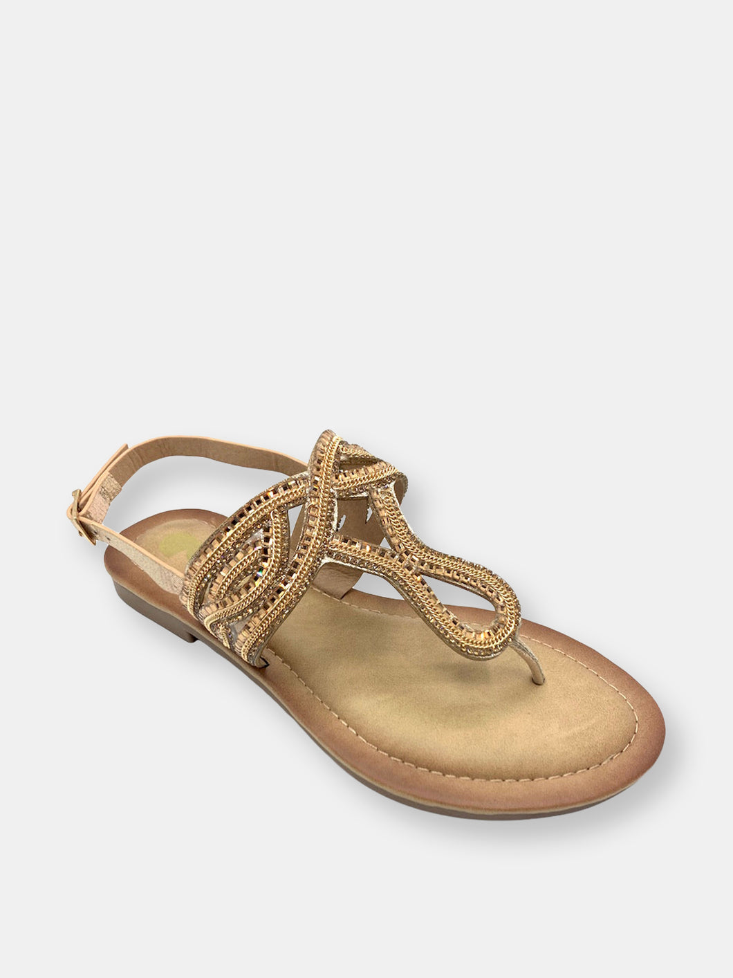 Sunshine Bronze Flat Sandals