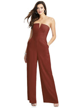 Load image into Gallery viewer, Strapless Notch Crepe Jumpsuit with Pockets - 3066