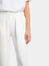 Load image into Gallery viewer, Trey White Pleated Pants