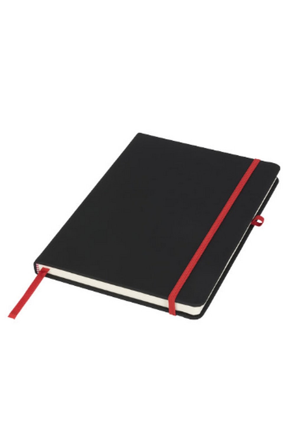 Noir Medium Notebook - Solid Black/Red