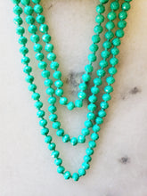Load image into Gallery viewer, Sea Green Crystal Beaded Necklace