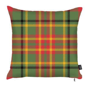 Christmas Themed Decorative Throw Pillow Set Of 4 Square 18" x 18" Red & Green For Couch, Bedding