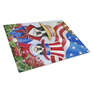 PPP3038LCB Boston Terrier USA Glass Cutting Board - Large