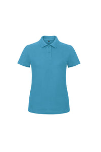 B&C Womens/Ladies ID.001 Plain Short Sleeve Polo Shirt (Atoll)