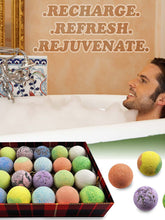 Load image into Gallery viewer, XL 20 Piece Bath Bomb Gift Set for Real Men, Natural