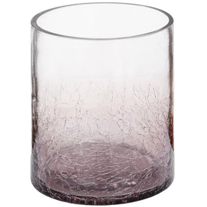 Hill Interiors Smoked Crackle Effect Candle Holder (Gray/Purple) (Small (H4.5 x W4 x W4in))
