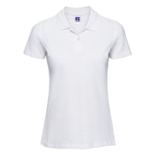 Load image into Gallery viewer, Russell Europe Womens/Ladies Classic Cotton Short Sleeve Polo Shirt (White)