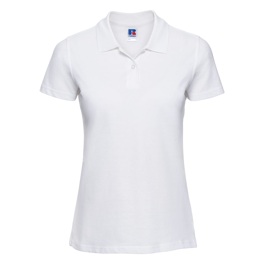 Russell Europe Womens/Ladies Classic Cotton Short Sleeve Polo Shirt (White)