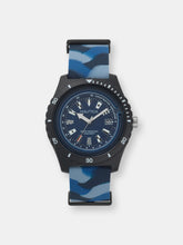 Load image into Gallery viewer, Nautica Watch NAPSRF004 Surfside, Analog, Water Resistant, Deep Water Indicator, Calendar, Signal Flag Indexes, Camo Silicone Strap, Blue