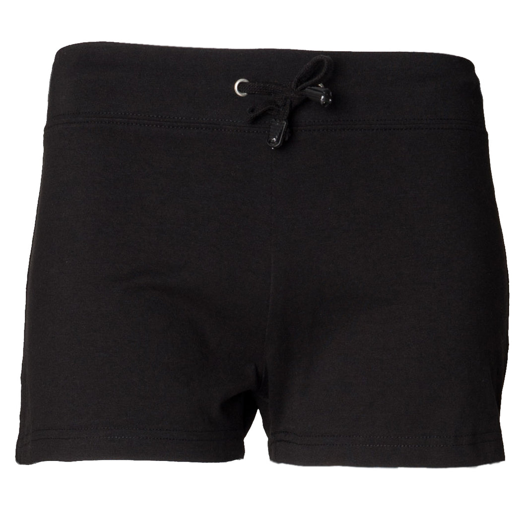 Skinni Fit Ladies/Womens Lower-fitting Shorts (Black)