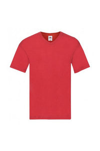 Fruit Of The Loom Mens Original V Neck T-Shirt (Red)