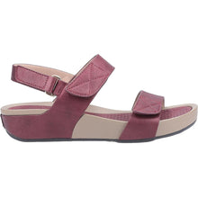 Load image into Gallery viewer, Womens/Ladies Olivia Touch Fastening Sandal (Bordo)