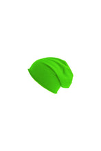 Load image into Gallery viewer, Brooklin Raw Edge Jersey Beanie - Safety Green