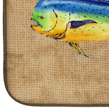 Load image into Gallery viewer, 14 in x 21 in Dolphin Mahi Mahi Dish Drying Mat