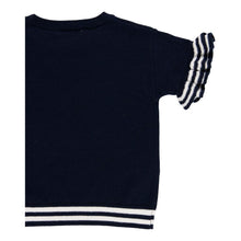 Load image into Gallery viewer, Navy Frilled Sweater