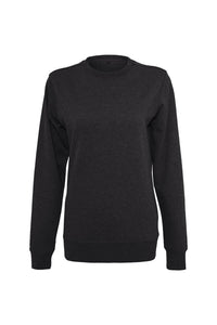 Build Your Brand Womens/Ladies Plain Light Crewneck Sweater (Black)