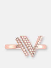 Load image into Gallery viewer, Visionary IV Open Diamond Ring in 14K Rose Gold Vermeil on Sterling Silver