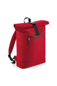 Rolled Top Recycled Backpack - Red