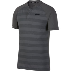 Nike Mens Zonal Cooling Polo Shirt (Dark Gray/Black/Black)