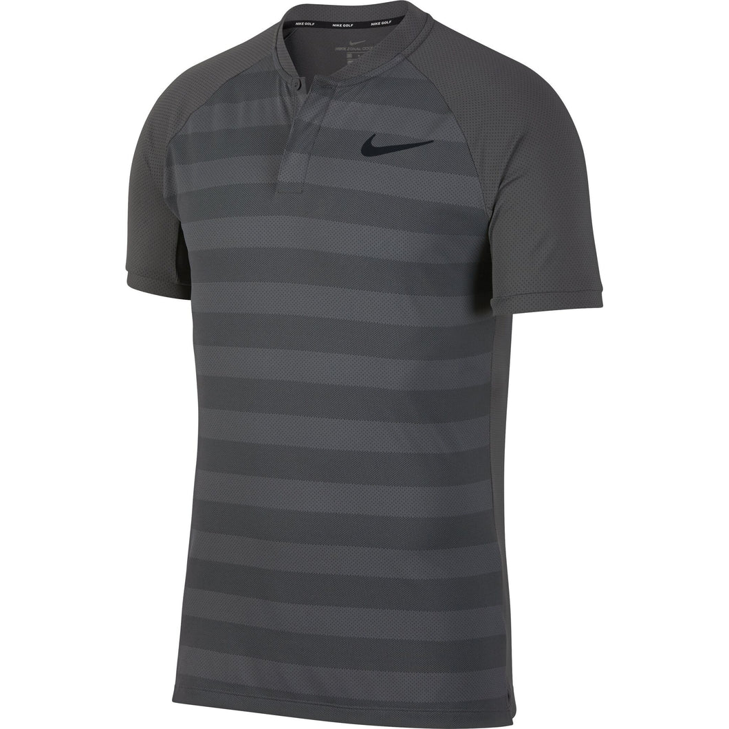 Nike Mens Zonal Cooling Polo Shirt (Dark Gray/Black/Black)