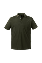 Load image into Gallery viewer, Russell Mens Pure Organic Polo (Dark Olive)