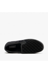 Mens Kevin Velour Twin Gusset Slippers - Black