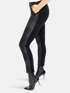 Matte Leather Front Ankle Pant - The Thompson