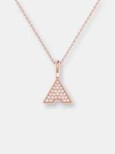 Load image into Gallery viewer, Skyscraper Triangle Diamond Pendant In 14K Rose Gold Vermeil On Sterling Silver