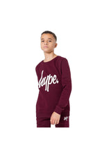 Load image into Gallery viewer, Childrens/Kids Script Crewneck - Burgundy