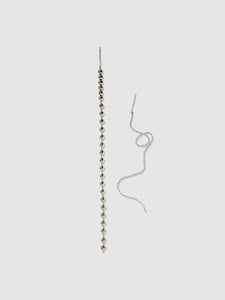 18" Silver Beaded Chain with Bobby Pins