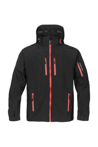 Stormtech Mens Expedition Soft shell Breathable Waterproof Jacket (Black/Red)