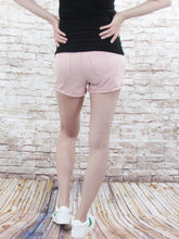 Load image into Gallery viewer, Destructed Pink Maternity Denim Short with Belly Band-E52-1662A1A