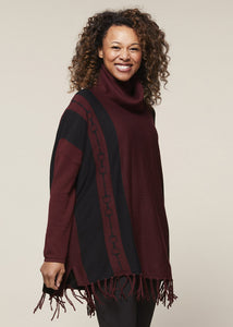 Turtleneck Poncho Sweater