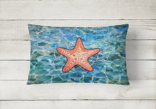 Load image into Gallery viewer, 12 in x 16 in  Outdoor Throw Pillow Starfish Canvas Fabric Decorative Pillow