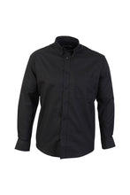 Load image into Gallery viewer, Mens Long Sleeved Oxford Shirt - Black