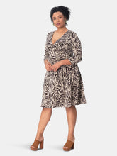 Load image into Gallery viewer, Perfect Wrap Dress in Zebra Safari