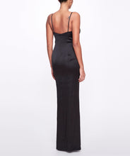 Load image into Gallery viewer, Sleeveless Beaded Stretch Charmeuse Column Gown