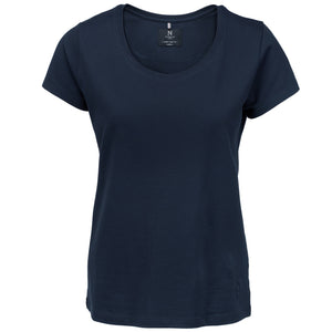 Nimbus Womens/Ladies Danbury Pique Short Sleeve T-Shirt (Navy)
