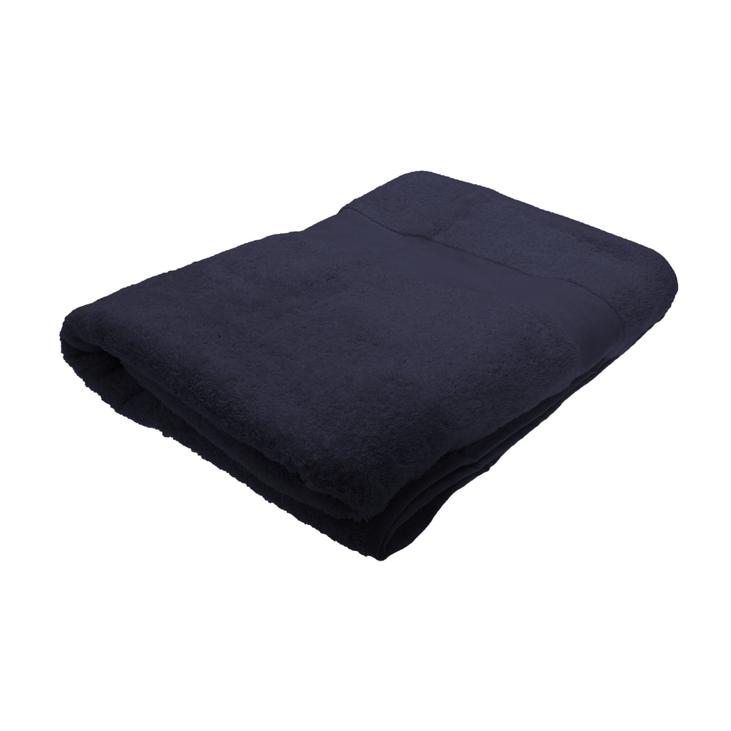 Jassz Premium Heavyweight Plain Big Towel / Bath Sheet (Pack of 2) (Navy Blue) (One Size)