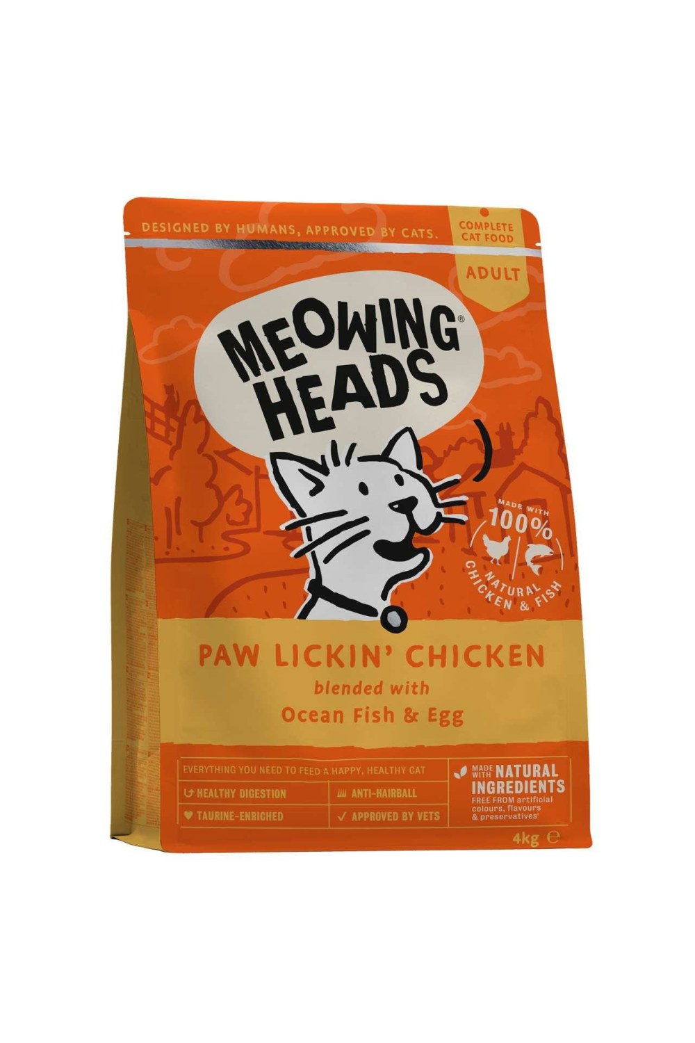 Meowing Heads Paw Lickin Chicken Cat Food (Brown) (8.8lbs)