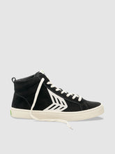 Load image into Gallery viewer, CATIBA High Black Suede Ivory Logo Sneaker Women