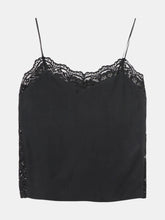 Load image into Gallery viewer, L&#39;agence Women&#39;s Black Floral Lace Cami Top Tanks