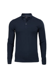 Nimbus Mens Carlington Deluxe Long Sleeve Polo Shirt (Navy)