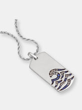 Load image into Gallery viewer, Breaking Waves Sterling Silver Blue Sapphire &amp; Topaz Stone Tag