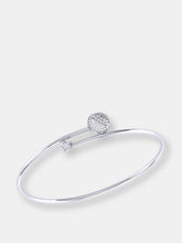 Load image into Gallery viewer, Half Moon Star Adjustable Diamond Bangle In Sterling Silver