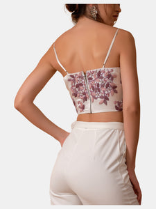 Gloria Embroidered Bustier Top